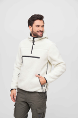 Hanorac Teddyfleece Worker Alb Brandit - Caldura si Durabilitate