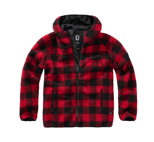 Hanorac Teddyfleece Worker Red/Black Checkered Brandit - Caldura si Stil