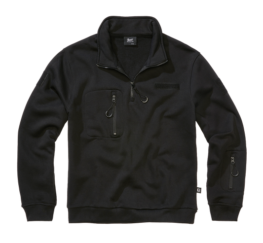 Hanorac Tactical Sweat Troyer Negru Brandit - Caldura si Mobilitate Optima