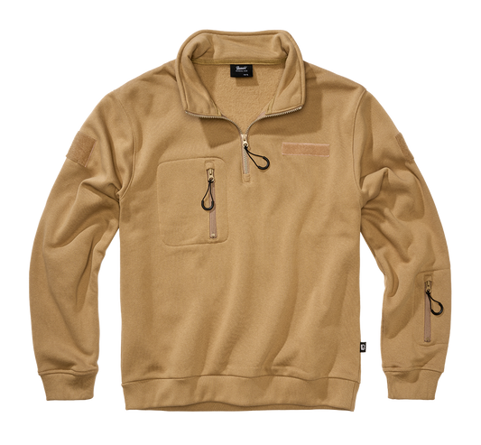 Hanorac Tactical Sweat Troyer Camel Brandit - Caldura si Rezistenta