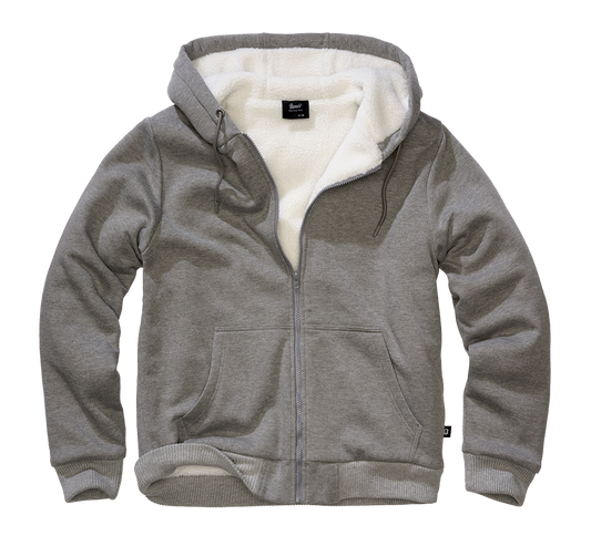 Hanorac Trening Teddylining Dark Grey Melange Brandit - Caldura si Confort