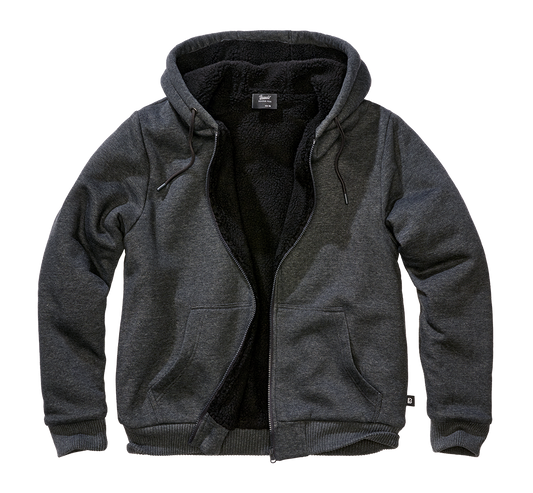 Hanorac Teddylining Black Melange Brandit - Caldura si Confort Superior