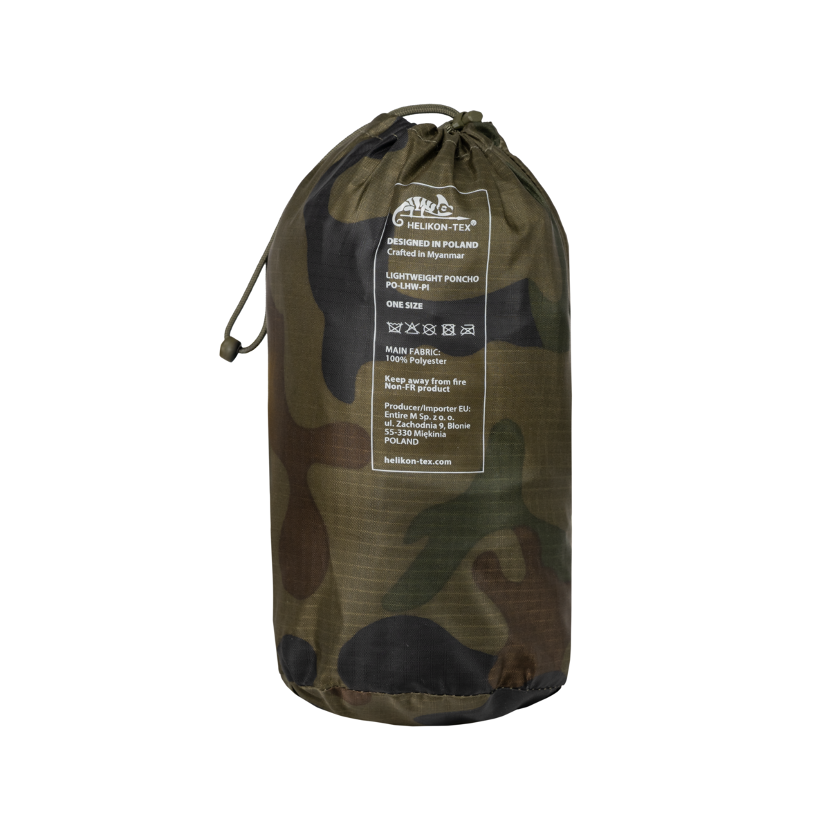 Poncho Lightweight Field Helikon-Tex PL Woodland – Poliester Ripstop, 355 g - poza 2