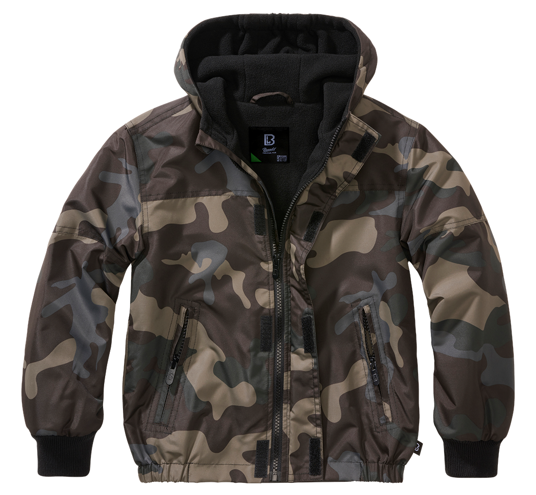 Geaca de Vant Frontzip Dark Camo Copii Brandit - Protectie Activa