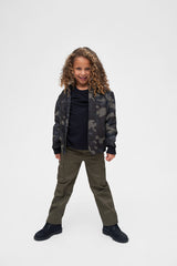 Geaca de Vant Frontzip Dark Camo Copii Brandit - Protectie Activa