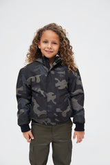 Geaca de Vant Frontzip Dark Camo Copii Brandit - Protectie Activa