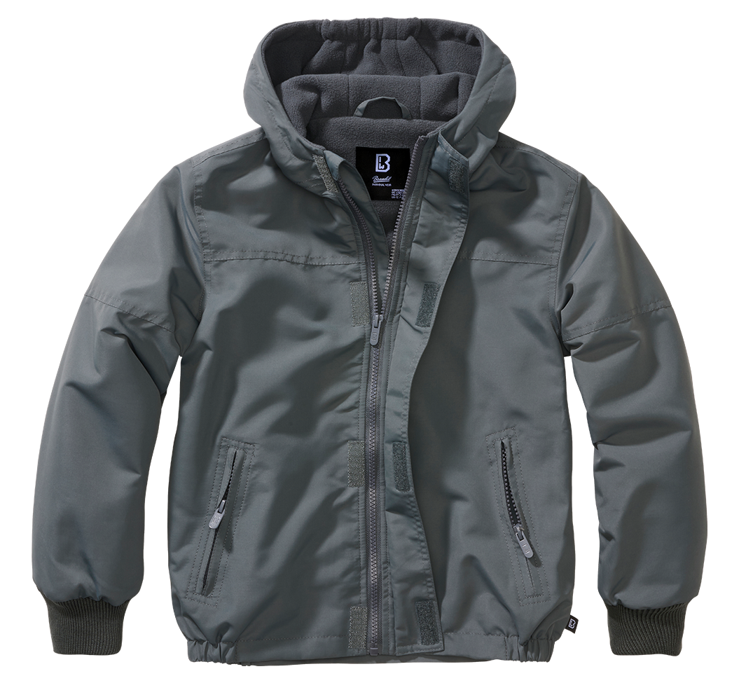 Geaca de Vant Frontzip Anthracite Copii Brandit - Protectie Activa