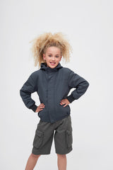 Geaca de Vant Frontzip Anthracite Copii Brandit - Protectie Activa