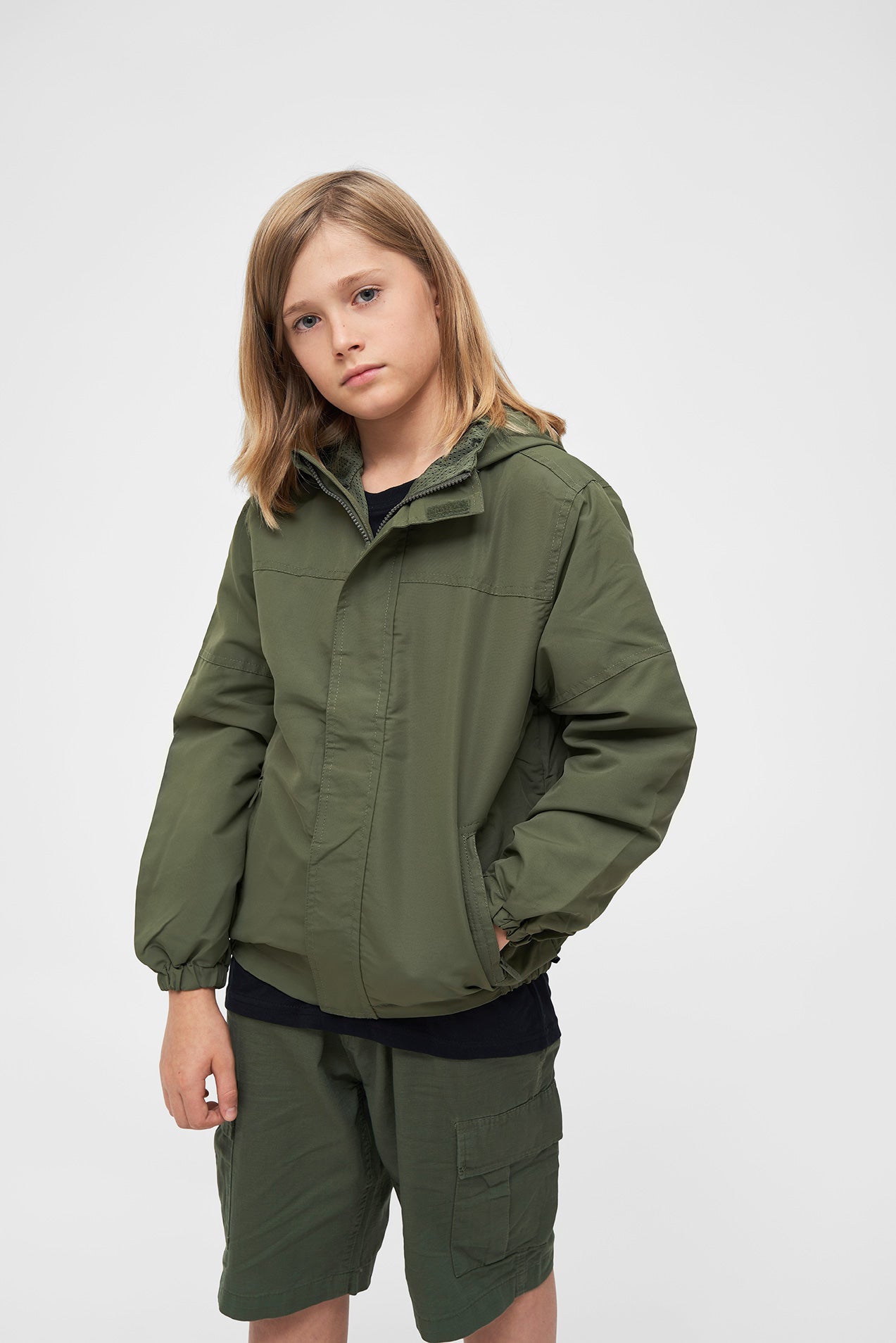 Geaca de Vant Summer Frontzip Olive Copii Brandit - Protectie Usoara si Stil
