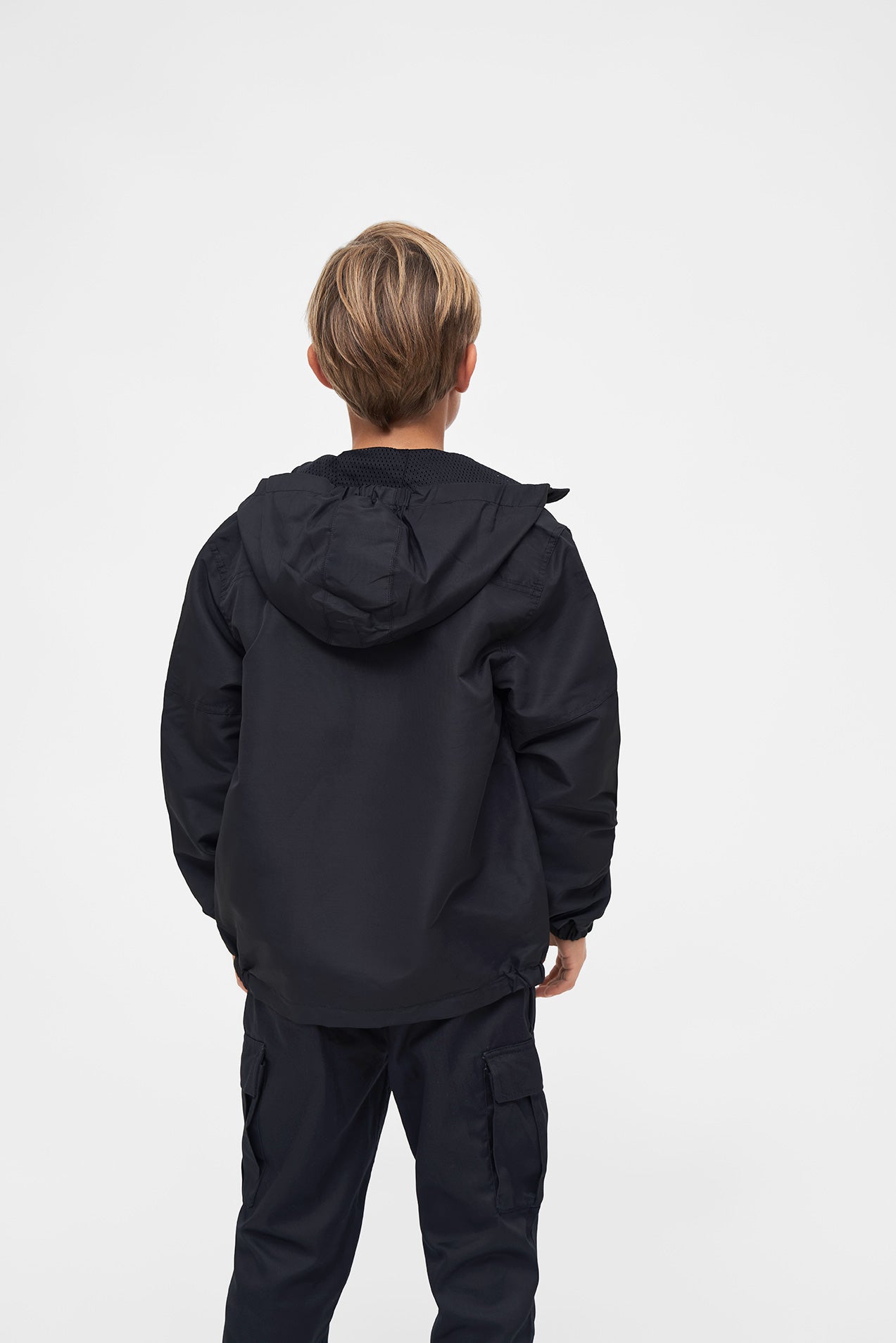 Geaca de Vant Summer Frontzip Negru Copii Brandit - Confort Activ