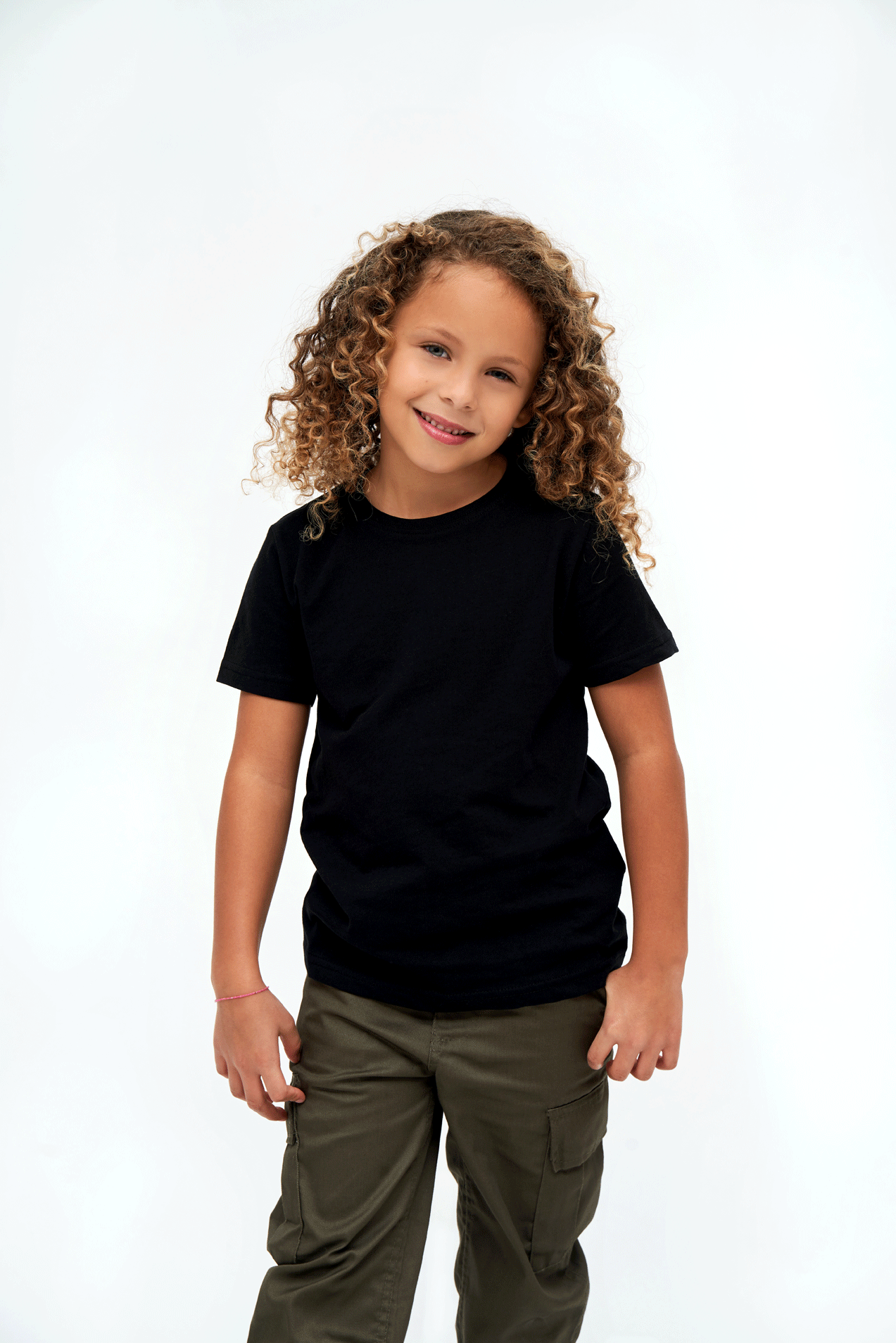 Tricou Negru Copii Brandit - Confort Superior