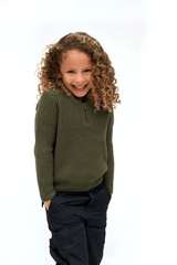 Pulover Marine Troyer Olive Copii Brandit - Caldura si Rezistenta