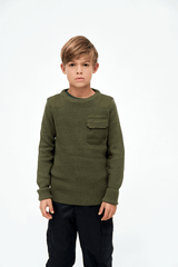 Pulover BW Olive Copii Brandit - Caldura si Durabilitate
