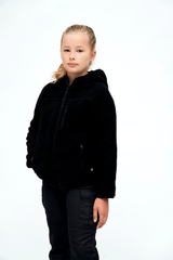 Geaca Teddyfleece Hooded Negru Copii Brandit - Caldura si Stil