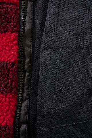 HANORAC COPII TEDDYFLEECE RED/BLACK