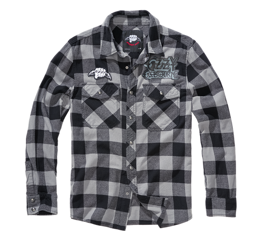 Camasa In Carouri Ozzy Long Sleeve Black/Charcoal Checkered Brandit - Stil Durabil