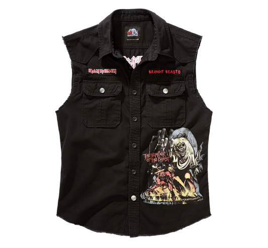 Vesta Vintage Iron Maiden sleeveless NOTB Negru Brandit - Spirit Rock