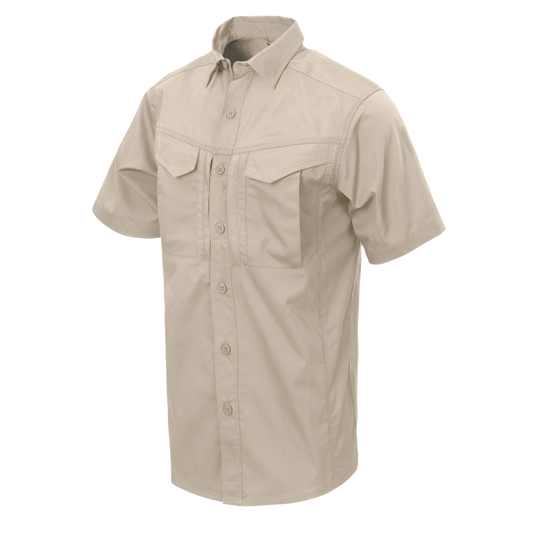 Cămașă Tactica cu Mânecă Scurtă Helikon-Tex PolyCotton Ripstop Bej