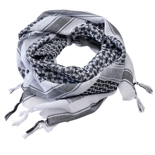 Esarfa Shemag White/Black Brandit - Protectie Versatila