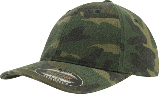 Sapca Flexfit Garment Washed Camo Woodland Brandit - Confort Superior