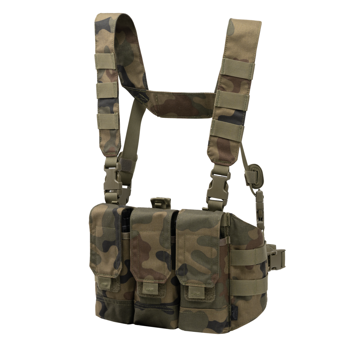 Chest Rig Chicom Helikon-Tex Woodland – Cordura 500D, 3 Buzunare Încărcătoare - poza 1