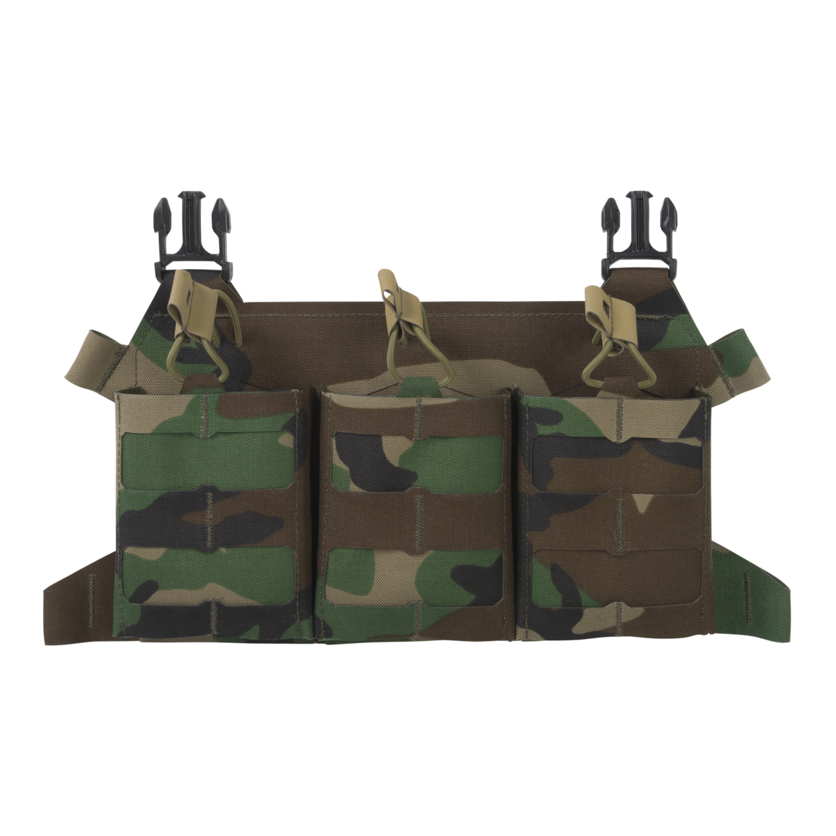 Panou frontal Helikon-Tex Skeletonized Triple 308 Flap Woodland MOLLE/PALS