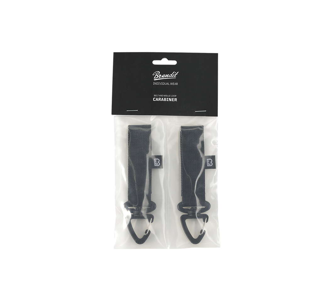 Curea and Molle Loop Carabiner 2 Pack Negru Brandit - Prindere Sigură