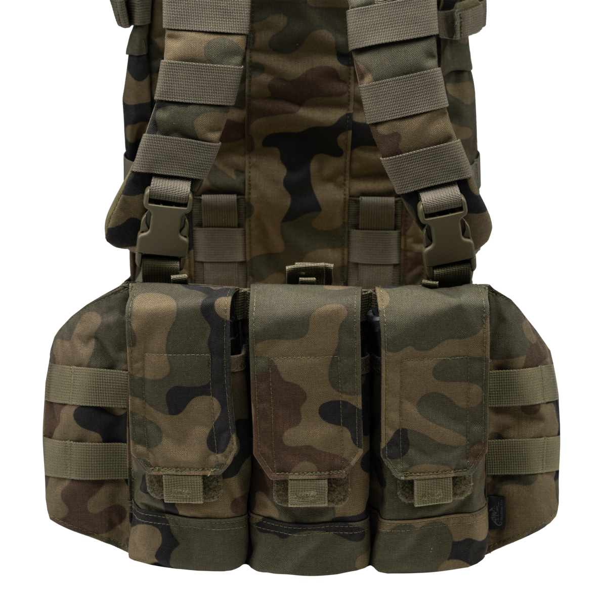 Chest Rig Chicom Helikon-Tex Woodland – Cordura 500D, 3 Buzunare Încărcătoare - poza 6