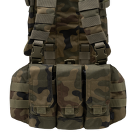 Chest Rig Chicom Helikon-Tex Woodland – Cordura 500D, 3 Buzunare Încărcătoare - poza 6