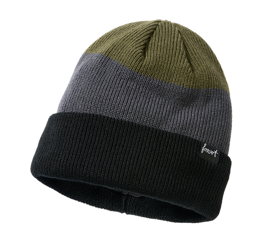 Caciula Forvert Beaver Creek 3 Tones Stripe Black Navy Forest Green Brandit - Cald