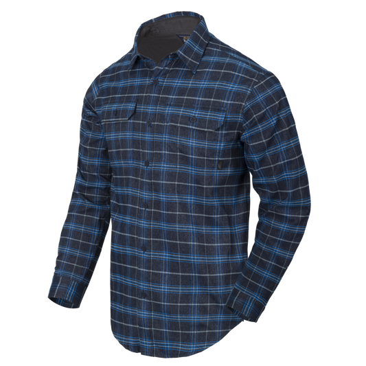 Cămașă Helikon-Tex Greyman Blue Stonework Plaid cu Buzunar Ascuns