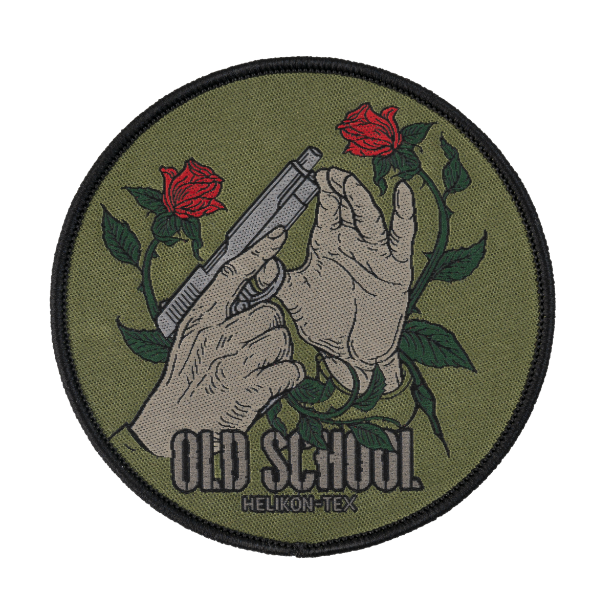 Patch Moral Helikon-Tex Old School Verde Brodat