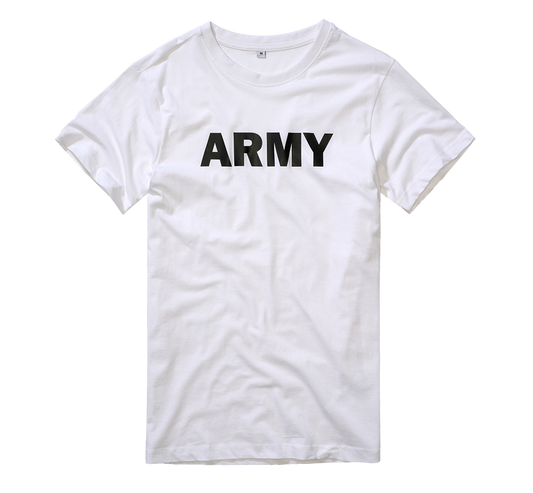 Tricou Army Alb Brandit - Confort Durabil pentru Orice Misiune