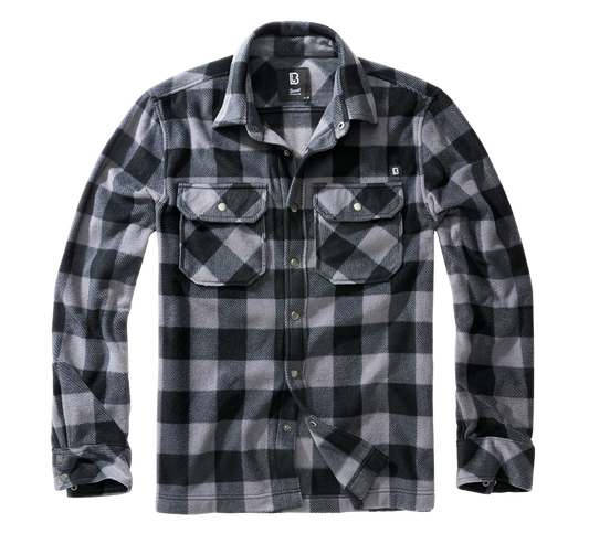 Camasa Polar Jeff Long Sleeve Black/Grey Brandit - Caldura si Mobilitate