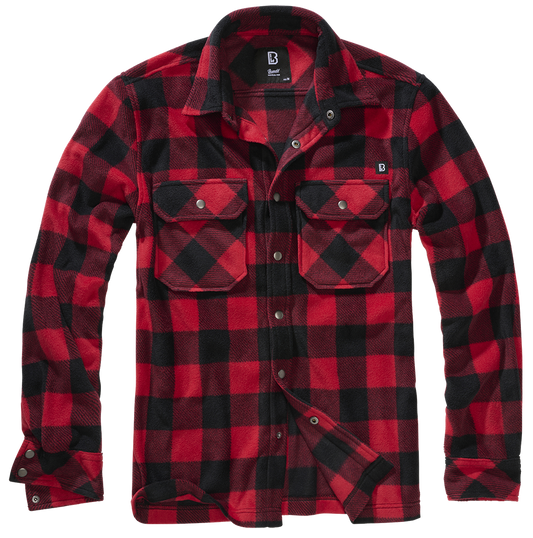 Camasa Polar Jeff Long Sleeve Red/Black Checkered Brandit - Caldura si Confort