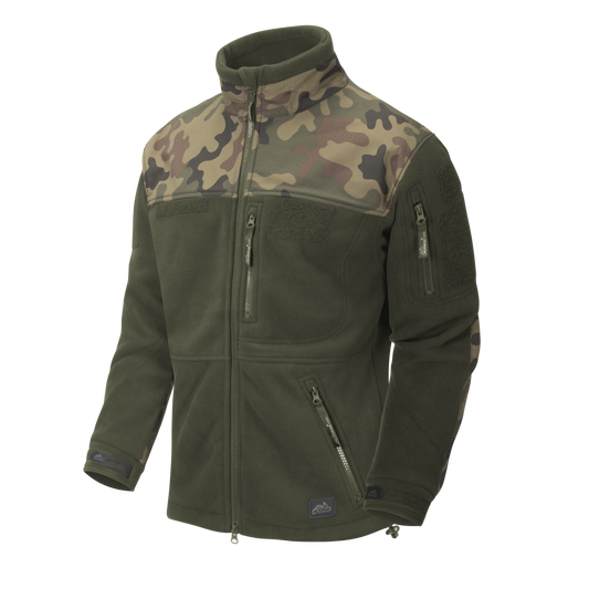 Bluza Fleece Helikon-Tex Olive Green cu Patru Buzunare