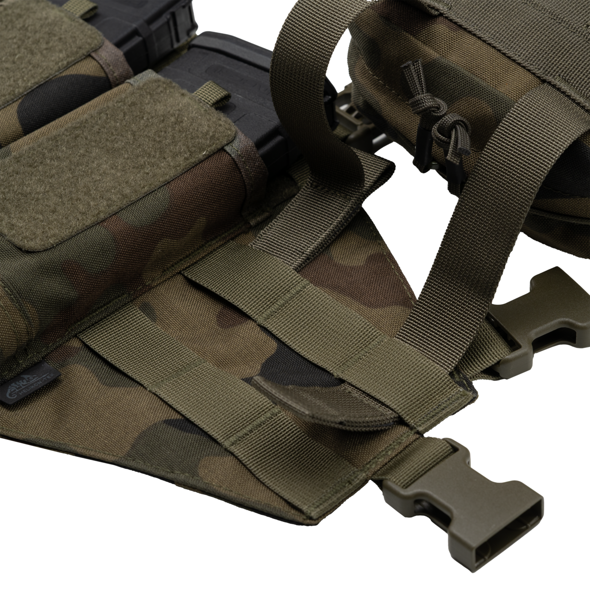 Chest Rig Chicom Helikon-Tex Woodland – Cordura 500D, 3 Buzunare Încărcătoare - poza 9