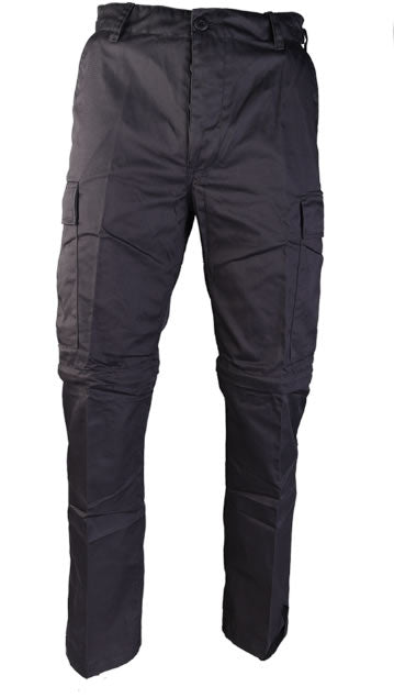 BLACK ZIP-OFF BDU STYLE PANTS – Versatilitate Tactică, Croială Clasică BDU, Funcție 2-în-1