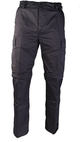 BLACK ZIP-OFF BDU STYLE PANTS – Versatilitate Tactică, Croială Clasică BDU, Funcție 2-în-1