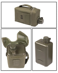 Bidon Canteen OD Patrol 2L cu Husă, Curea Reglabilă și Sistem MOLLE