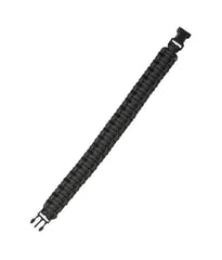Black 15mm Para Bracelet – Brățară Paracord Neagră cu Închidere Plastic