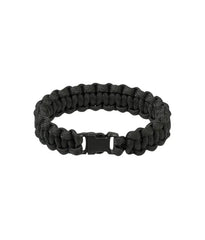 Black 15mm Para Bracelet – Brățară Paracord Neagră cu Închidere Plastic
