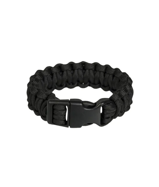 Black 22mm Para Bracelet – Brățară Lată Paracord cu Închidere Plastic