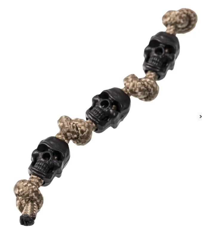 Black Cord Stopper Skull – Set de Opritoare de Șnur Negre în Formă de Craniu