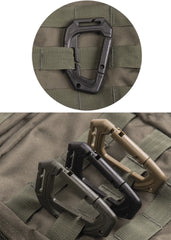 Black Tactical Karabiner Molle – Set de 2 Carabiniere Tactice Ultra-Rezistente pentru Echipament Molle