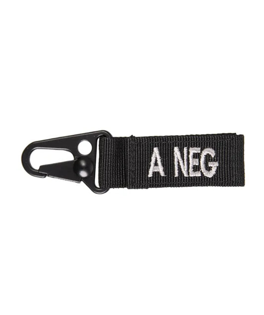 Black Tactical Keyholder – Grupa Sanguină A Negativ (Set 5 buc.)