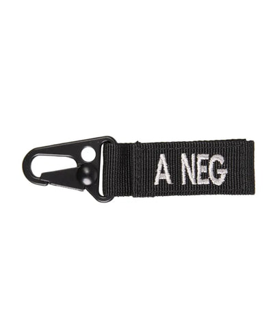 Black Tactical Keyholder – Grupa Sanguină A Negativ (Set 5 buc.)