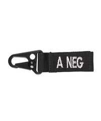 Black Tactical Keyholder – Grupa Sanguină A Negativ (Set 5 buc.)