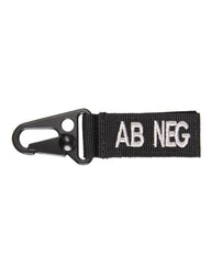 Black Tactical Keyholder – Grupa Sanguină AB Negativ (Set 5 bucăți)