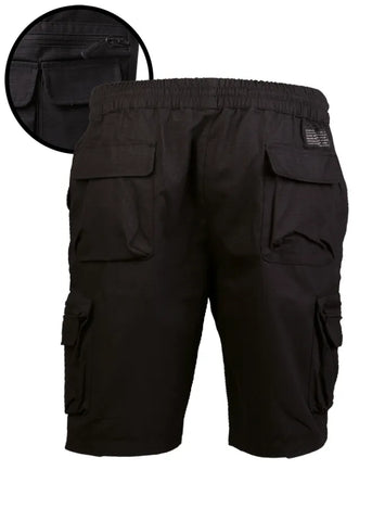 Black Urban Explorer Shorts – Pantaloni Scurți Ripstop din Bumbac